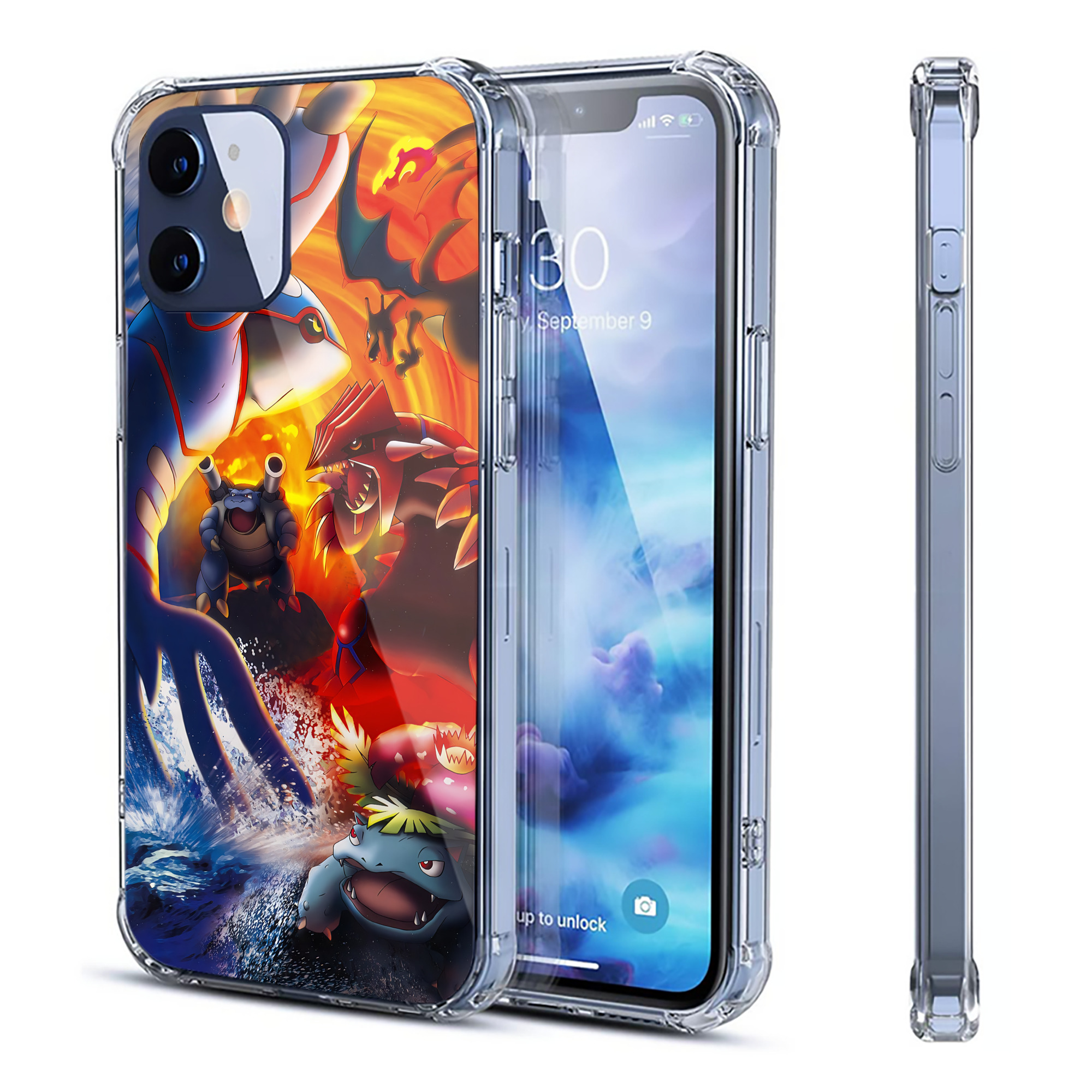 （画像用） ポケットモンスター Pokémon 【iPhone 12シリーズ対応】透明スマホケース（クリアソフトケース）